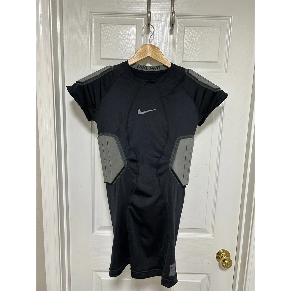 Nike Pro Hyperstrong Mens Football 4 Pad Compression Shirt 839930-010 Size XL